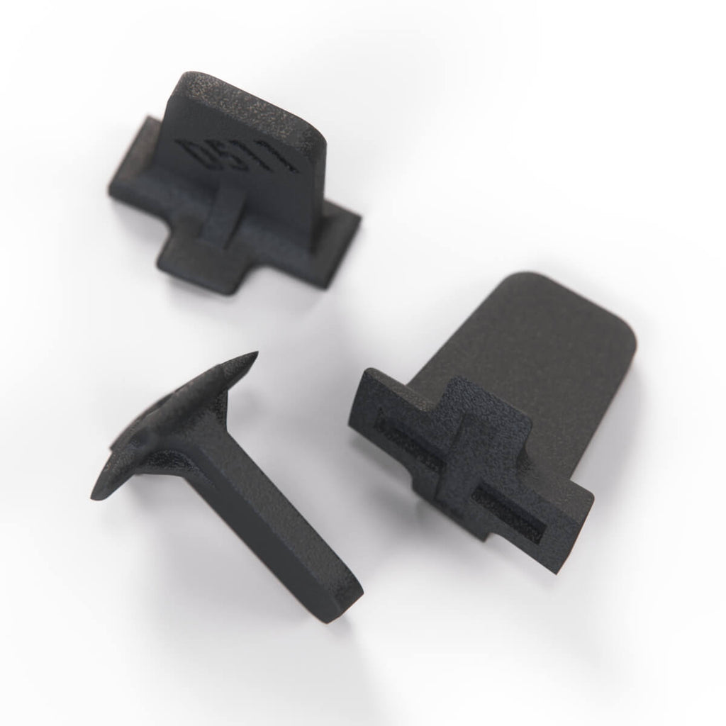 BMW E36 Pillar Repair Kit Clips Set of 3 Black (51432699053 / 51432699054) — view 3