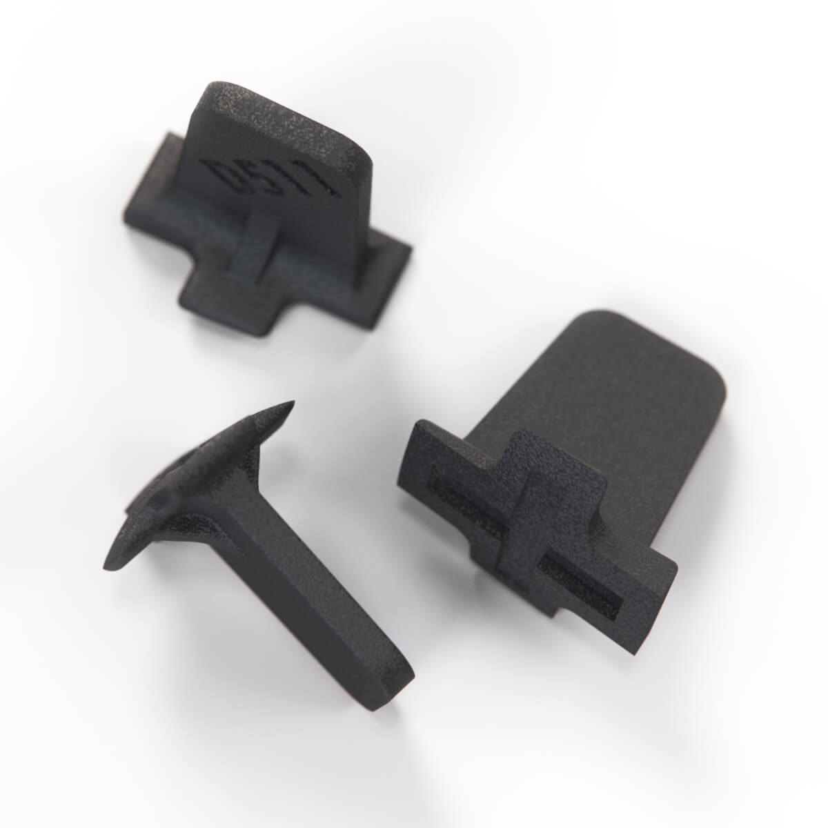 BMW E36 Pillar Repair Kit Clips Set of 3 Black (51432699053 / 51432699054) — view 3