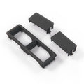 BMW E36 Centre Console Double Switch Button Trim Frame with Blank Covers Complete Set Black (61311387998)
