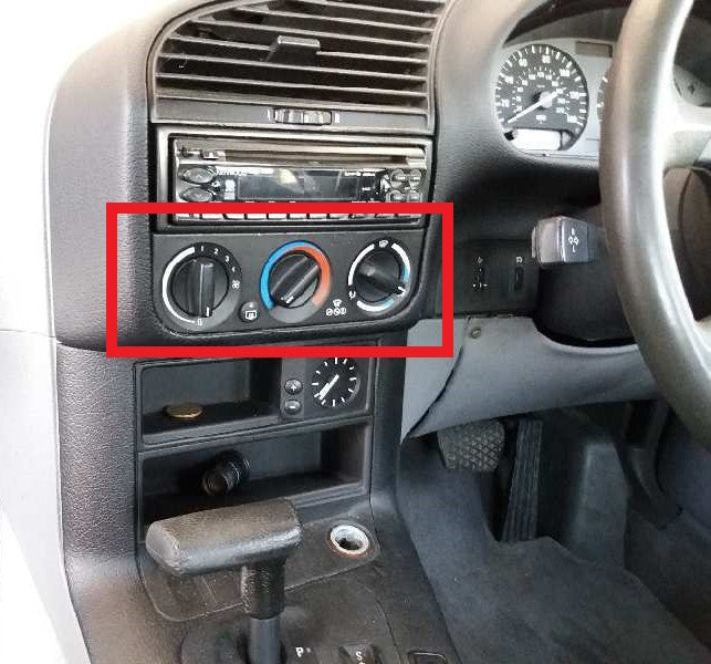 BMW E36 Climate Control HVAC Delete Cover Plate Black — view 3