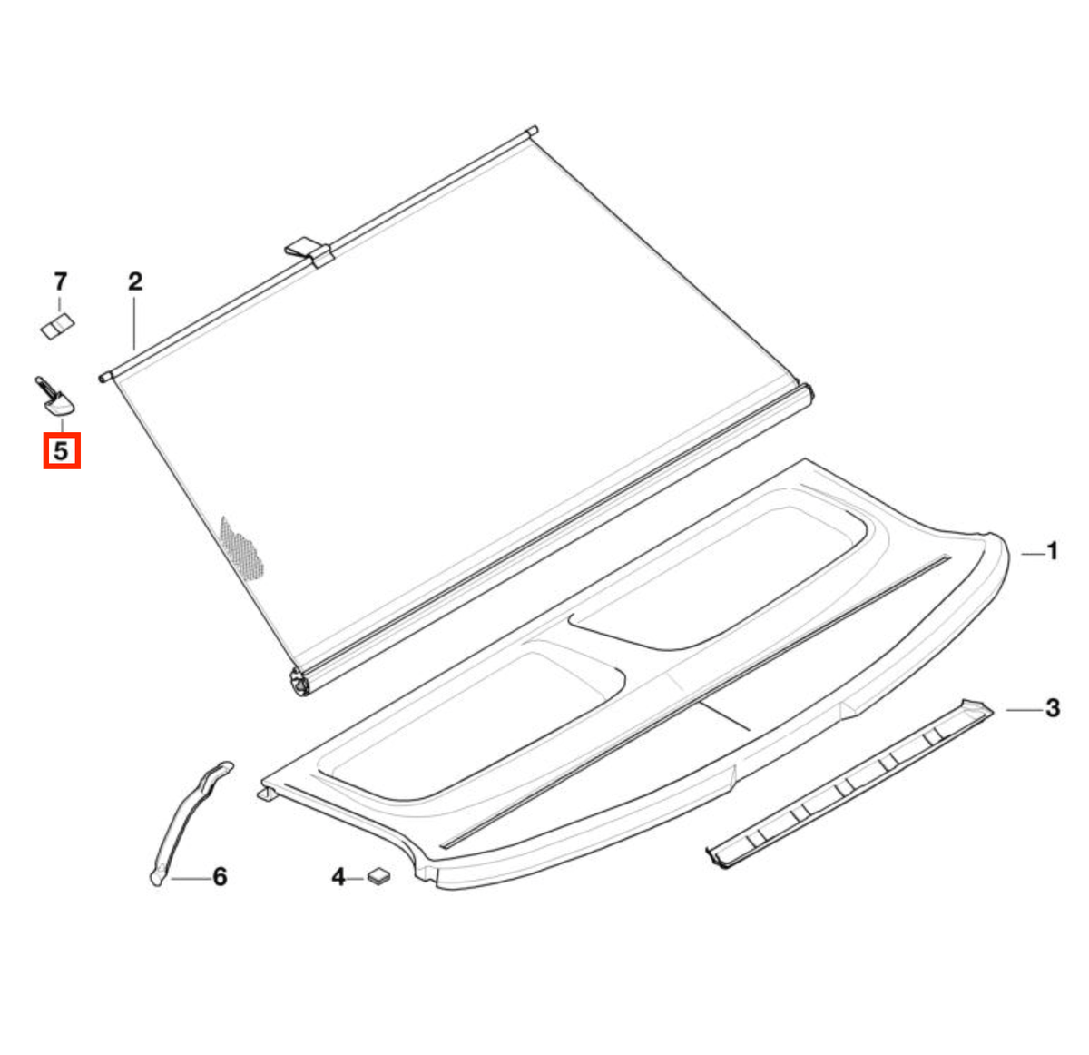 BMW E36 Compact Rear Window Sun Shade Hooks Set All Colours (51462268841 / 51462268842) — view 4