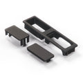 BMW E36 Compact Switch Trim Frame with Blank Covers Complete Set Black