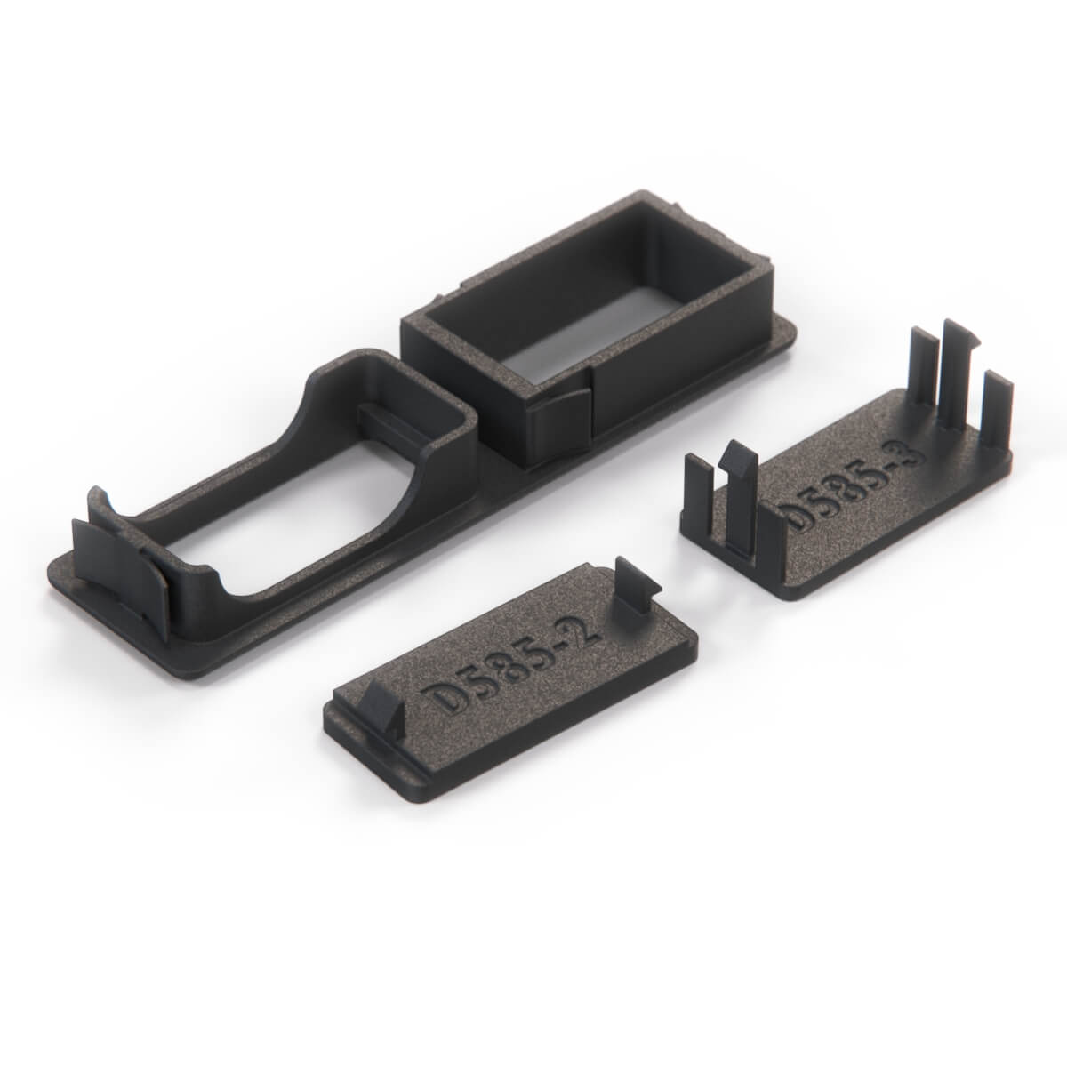 BMW E36 Compact Switch Trim Frame with Blank Covers Complete Set Black — view 3