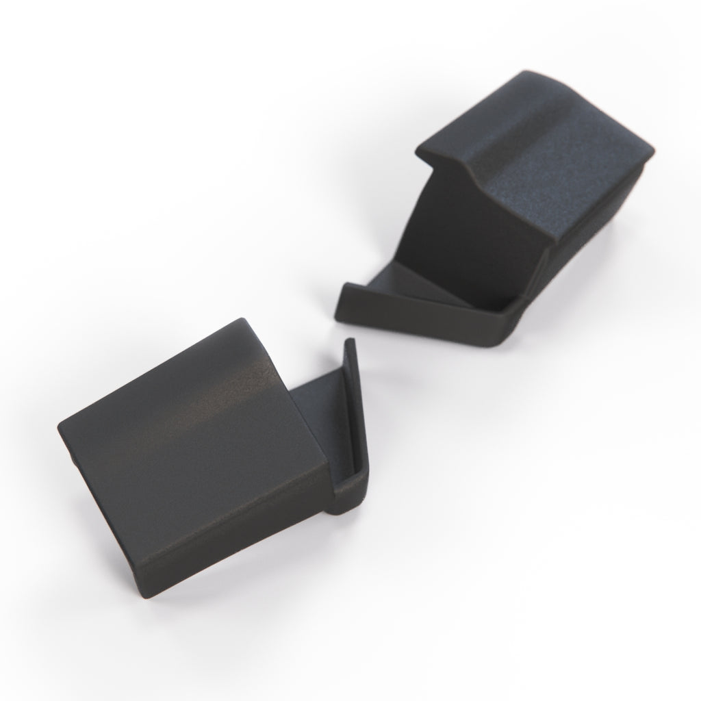 BMW E36 Convertible Covering Cap Set of 2 Left and Right Black (51368151065 & 51368151066)