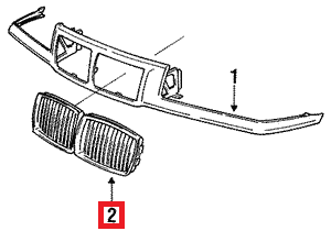 BMW E36 Custom Front Kidney Grille Replacement Black Left or Right — view 4