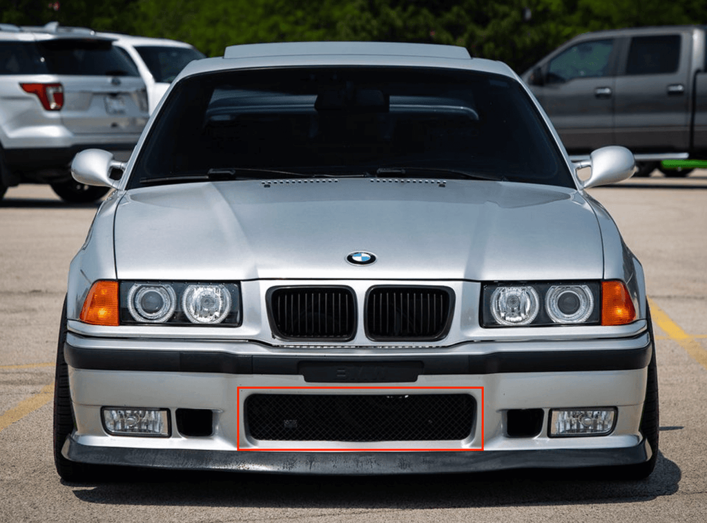 BMW E36 Front Bumper Grille Black (51112233870) — view 3
