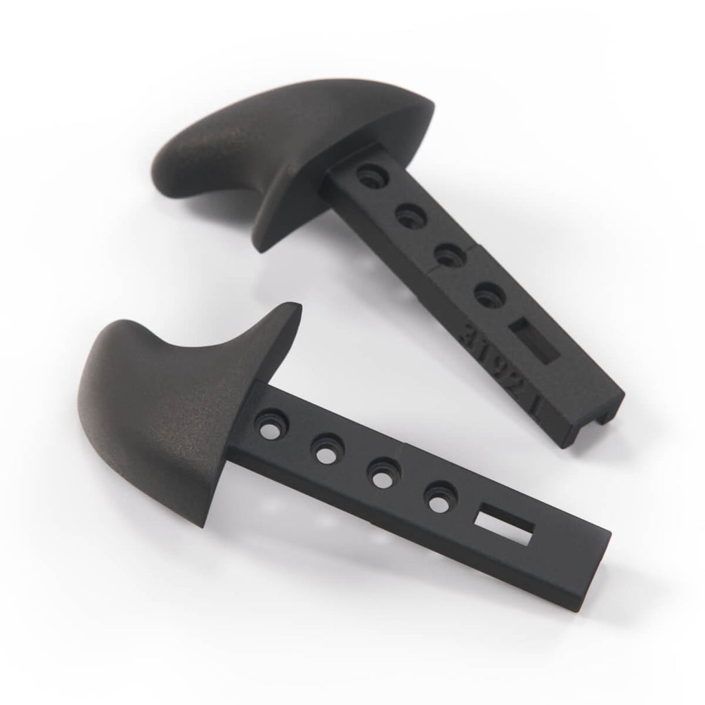 BMW E36 Front Seat Back Release Levers Set of 2 Black (52108146485 / 52108146486) — view 4