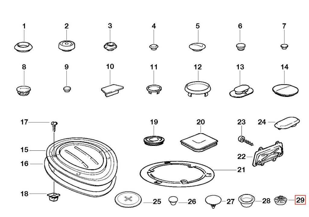 BMW E36 Lifting Jack Pad Set of 4 (51711960752) — view 7