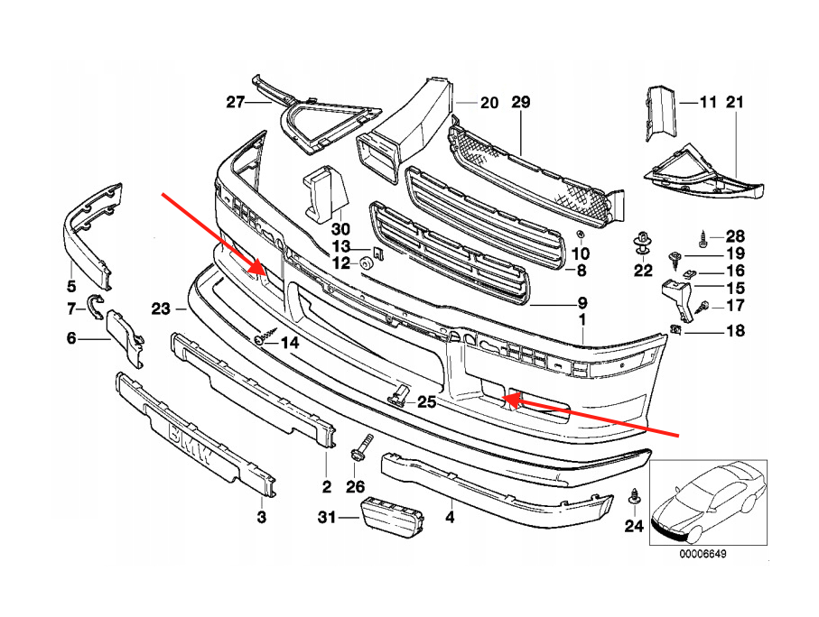 BMW E36 M3 Cooling Air Duct Brake Blank Left or Right Black (51712233361 / 51712233362) — view 4