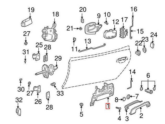 BMW E36 Motorsport Front Door Handle Mechanism Left or Right Black (51218199921 / 51218199922) — view 5