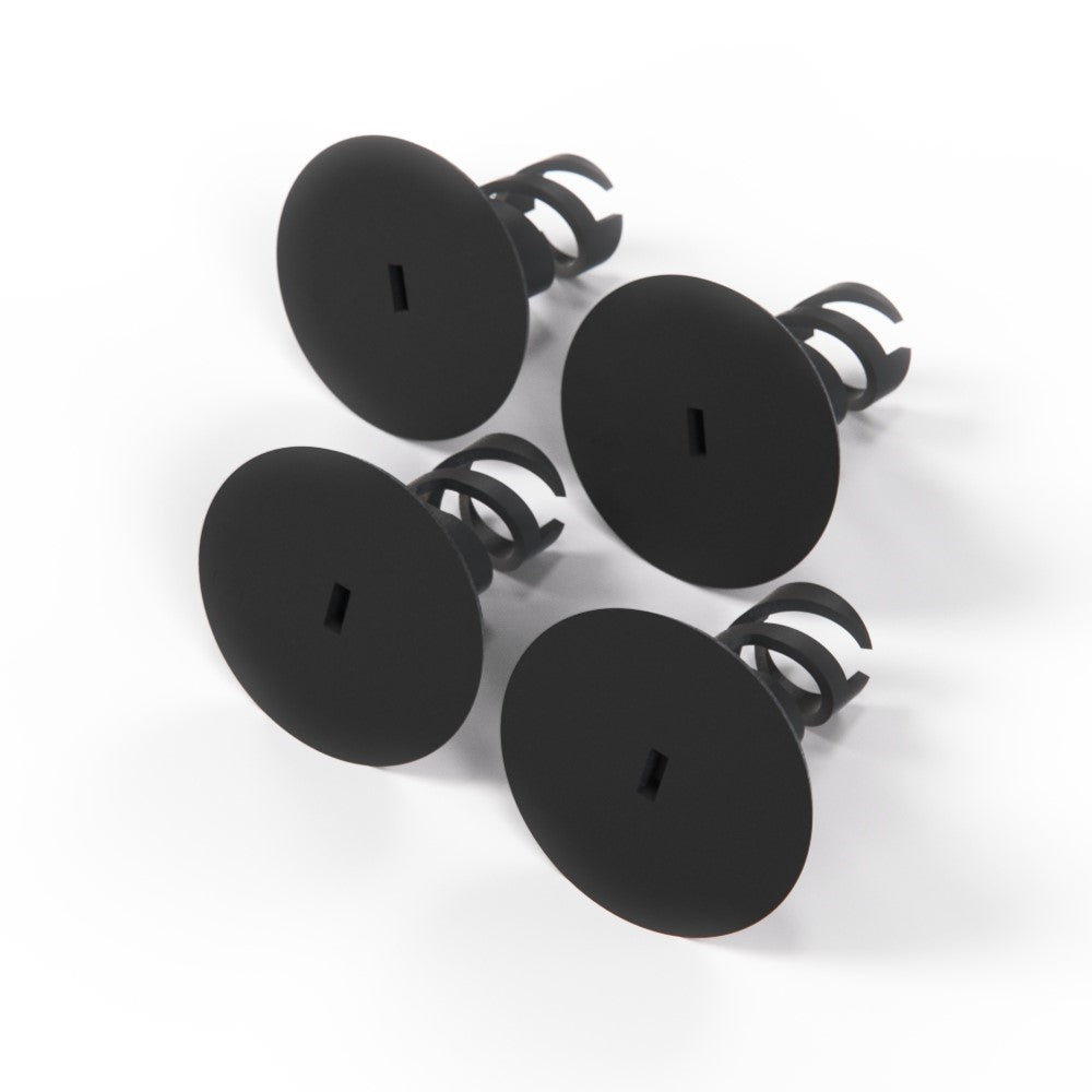 BMW E36 Sedan Jack Point Lock Cover Blind Plug Side Skirt Set Of 4 Black 51718227694 — view 3