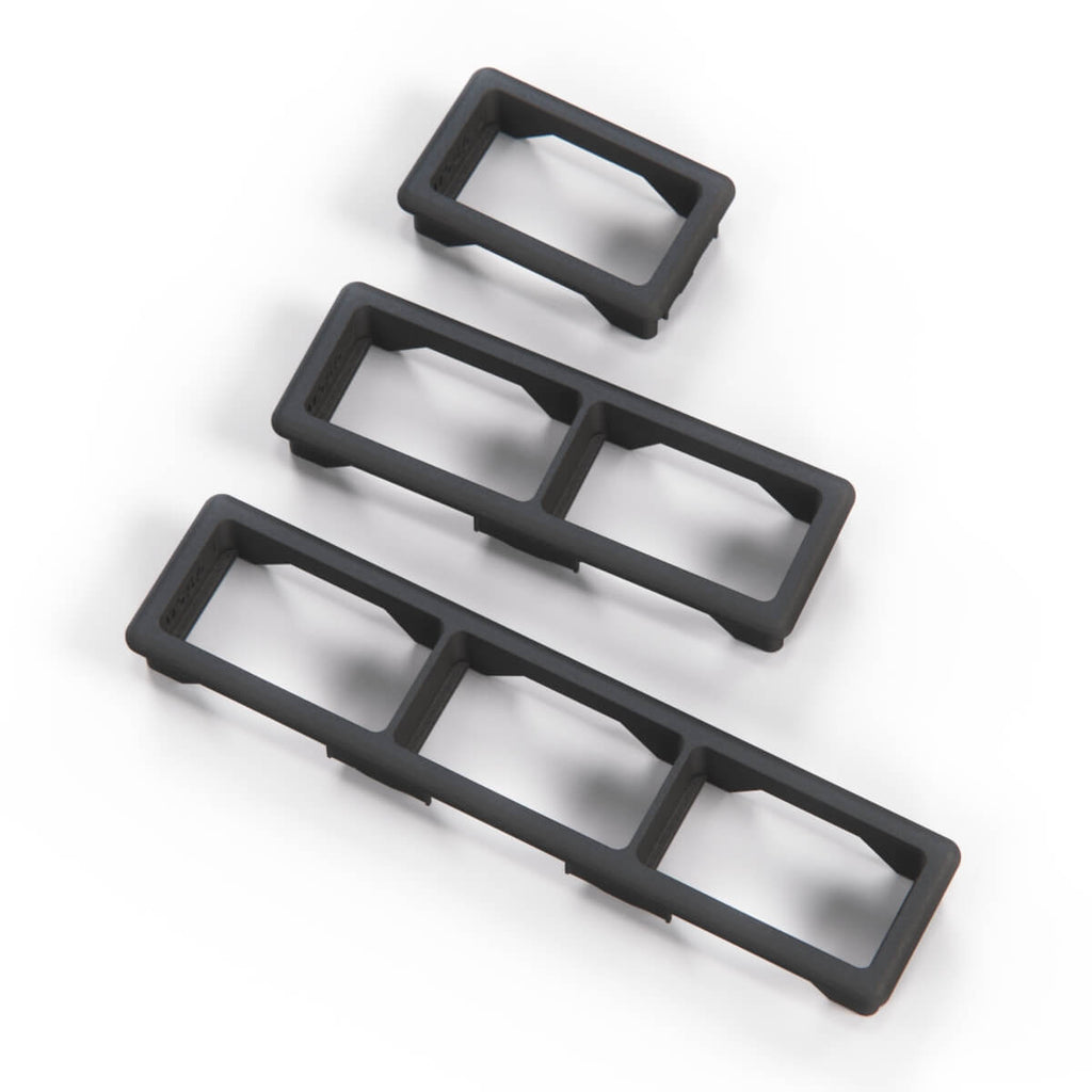 BMW E36 Switch Bezel Frame All Variants Set Black (61311387997 / 61311387998) — view 3