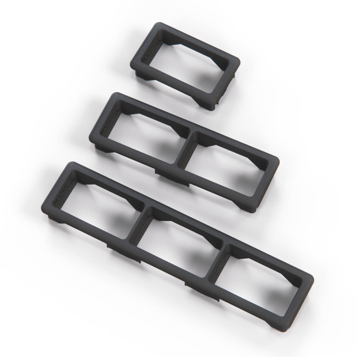 BMW E36 Switch Bezel Frame All Variants Set Black (61311387997 / 61311387998) — view 3