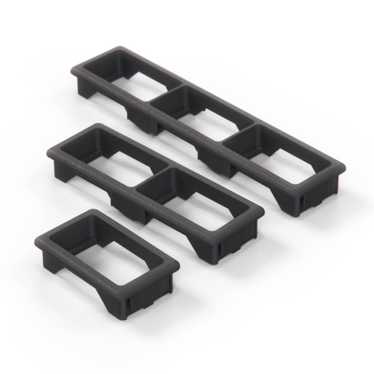 BMW E36 Switch Bezel Frame All Variants Set Black (61311387997 / 61311387998) — view 2