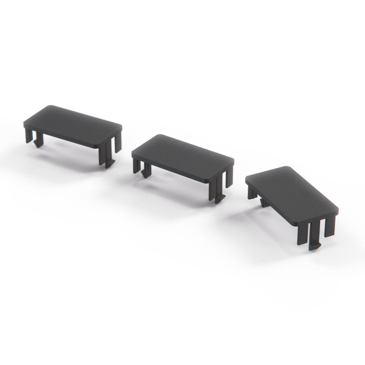 BMW E36 Switch Blank Covers for Triple Bezel Frame Set of 3 Black
