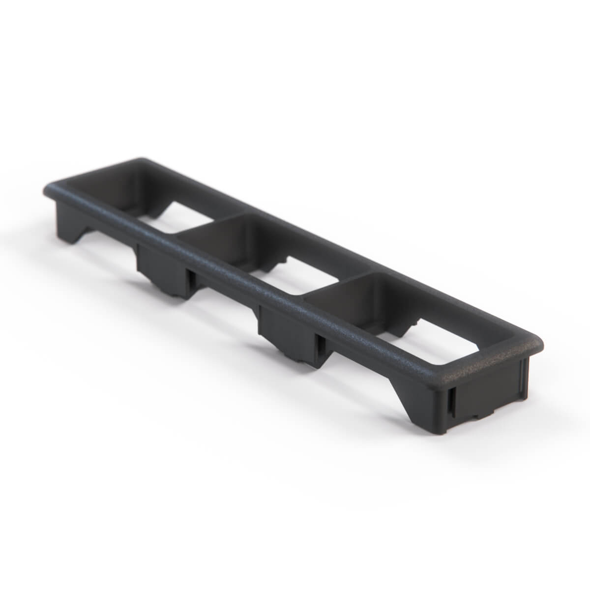 BMW E36 Triple Switch Bezel Frame Black (1387999 / 61311387999) — view 3