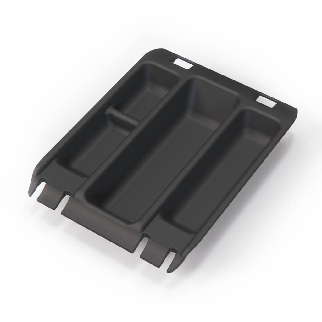 BMW E38 Centre Console Armrest Storage Organizer Insert Tray 2 Versions Black (51168161610 / 51168172961) — view 3