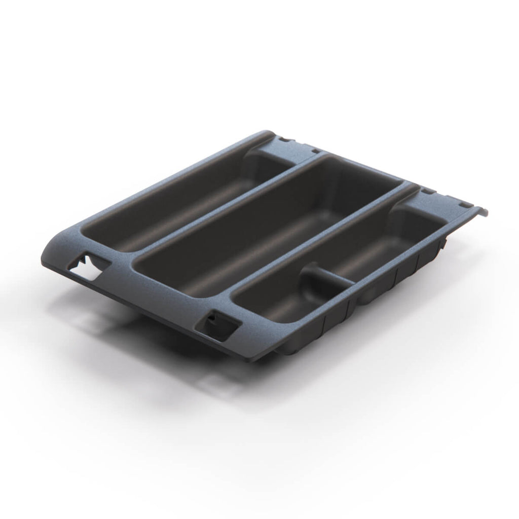 BMW E38 Centre Console Armrest Storage Organizer Insert Tray 2 Versions Black (51168161610 / 51168172961) — view 4