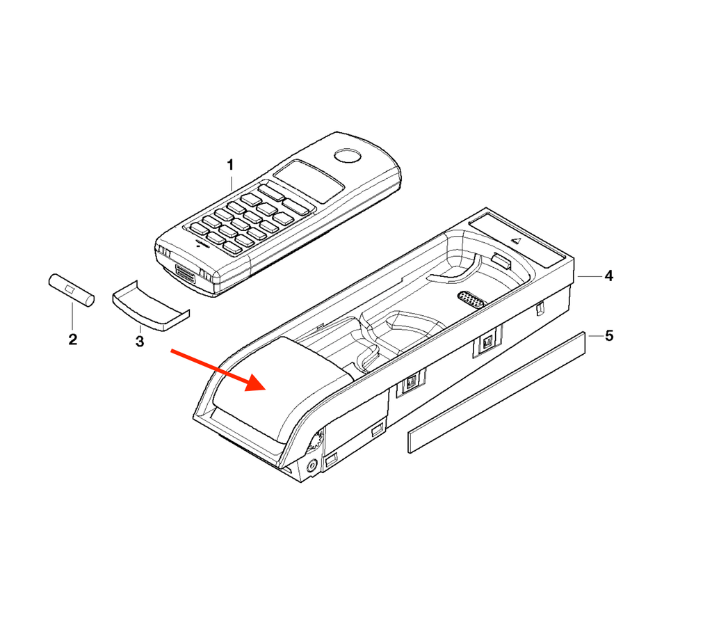 BMW E38 / E39 / E46 / E53 Siemens BIT II Cordless Phone Eject Box Top Cover Black (84116914932) — view 4