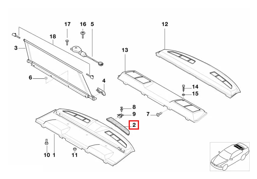 BMW E38 Grille Trim Vents All Colours (8125927A 8125928A) — view 4