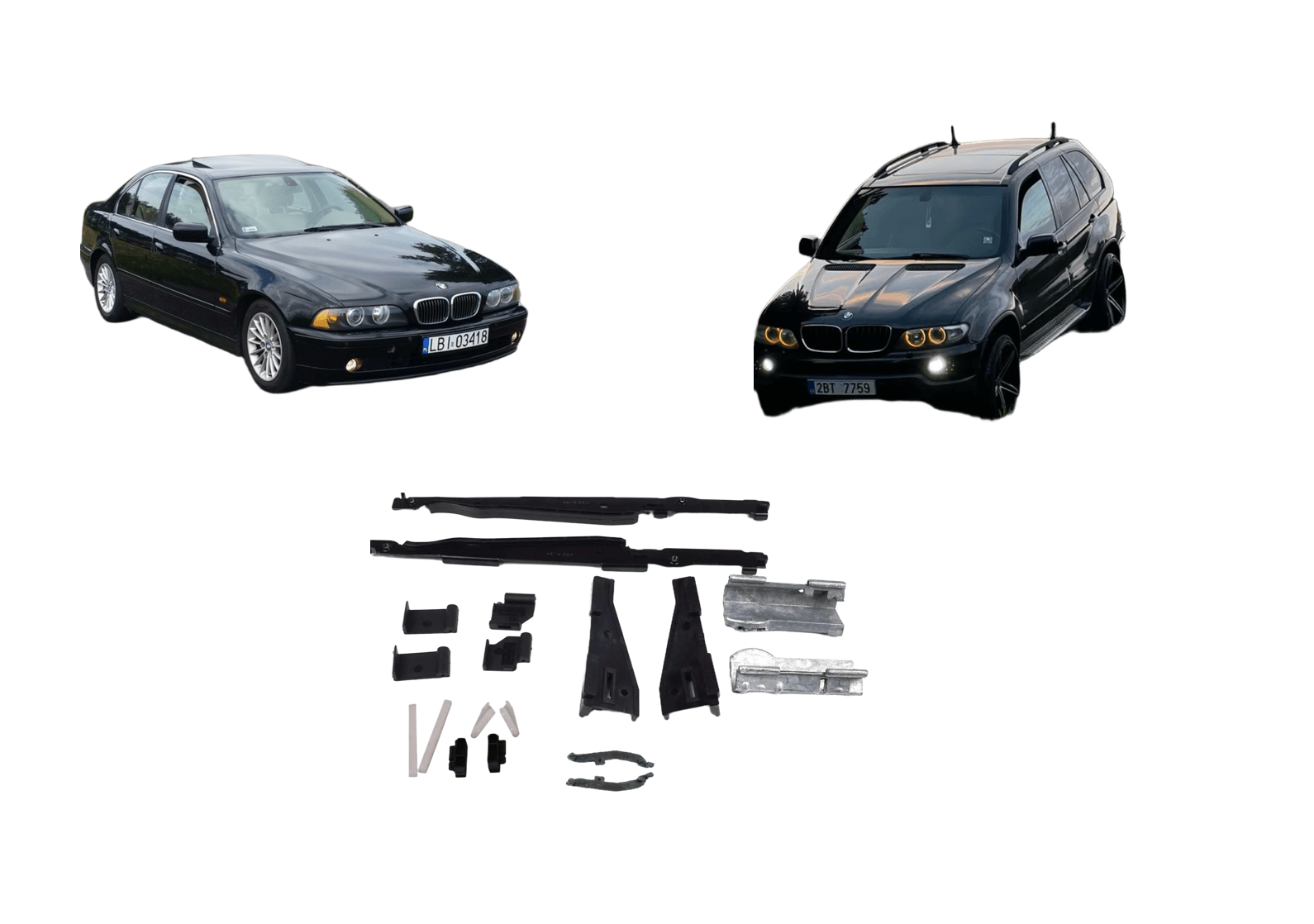 BMW E39 E53 Sunroof Repair Kit (54138408062) — view 3