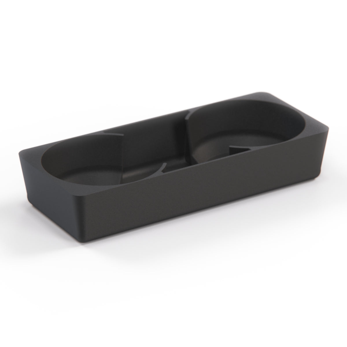 BMW E46 Dedicated Custom Double Cupholder Black — view 3