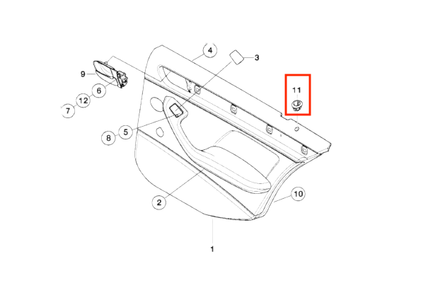 BMW E46 Front And Rear Doors Panel Lock Bezel Rings Set Of 4 New 51418200729 — view 5