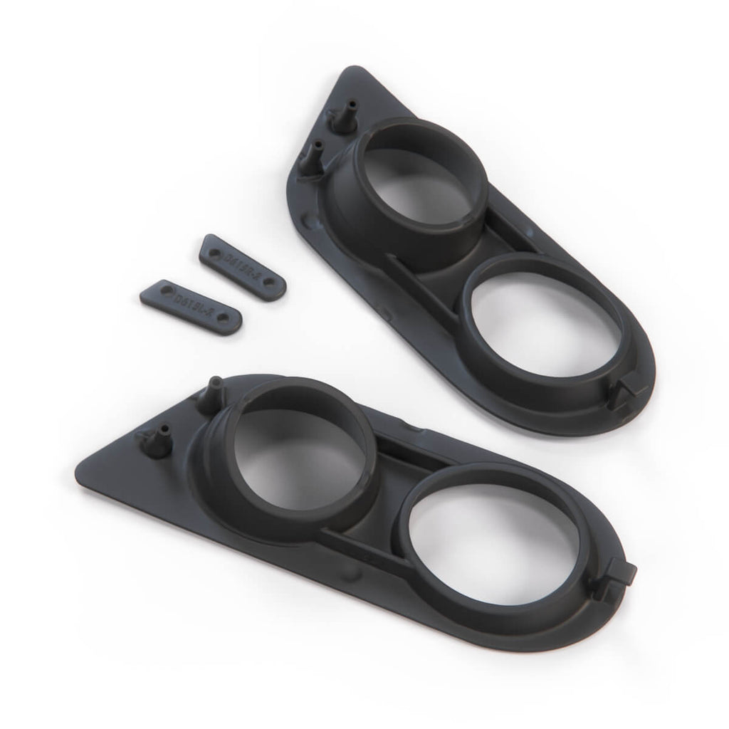 BMW E46 M3 Fog Light Cover Dual Hole Black Left or Right — view 3