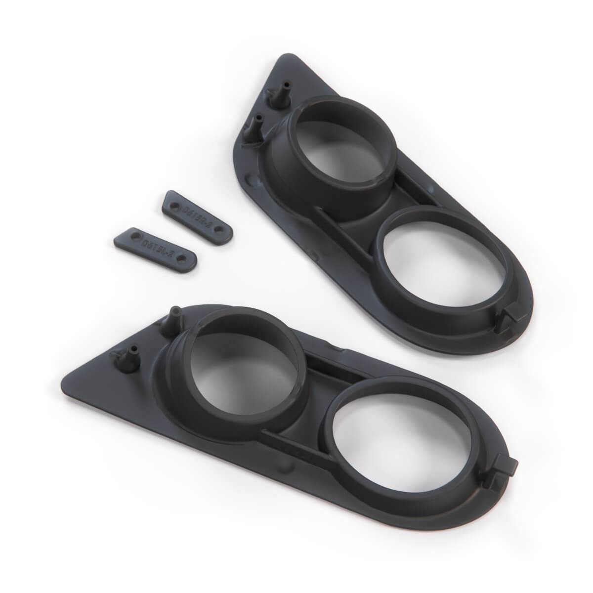 BMW E46 M3 Fog Light Cover Dual Hole Black Left or Right — view 3