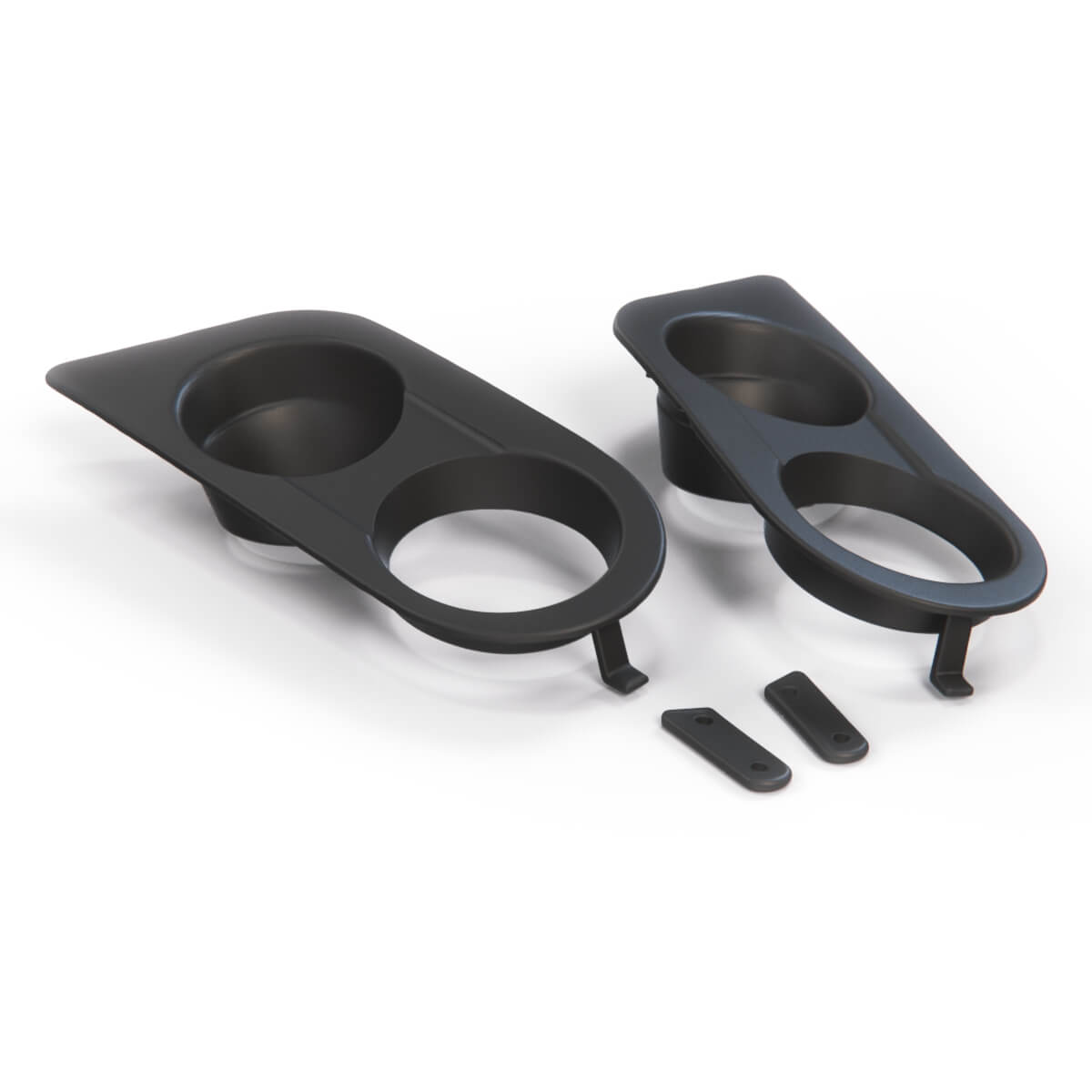 BMW E46 M3 Fog Light Cover Dual Hole Black Left or Right — view 2