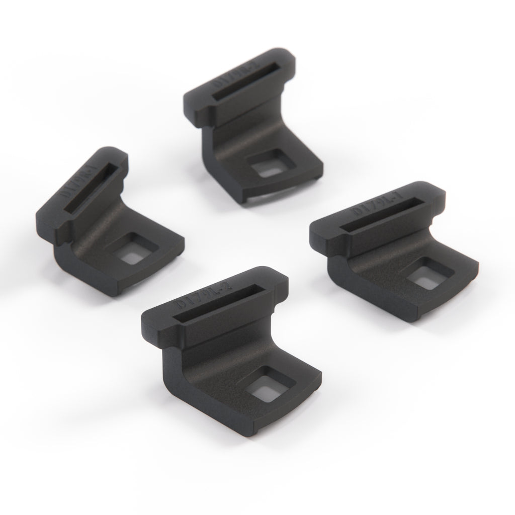 BMW E46 Prefacelift Custom Headlight Mounting Repair Kit Left and Right Set Black — view 3