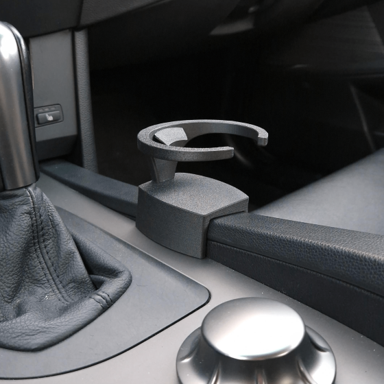 BMW E60 E61 Single Cupholder Center Console Black — view 6