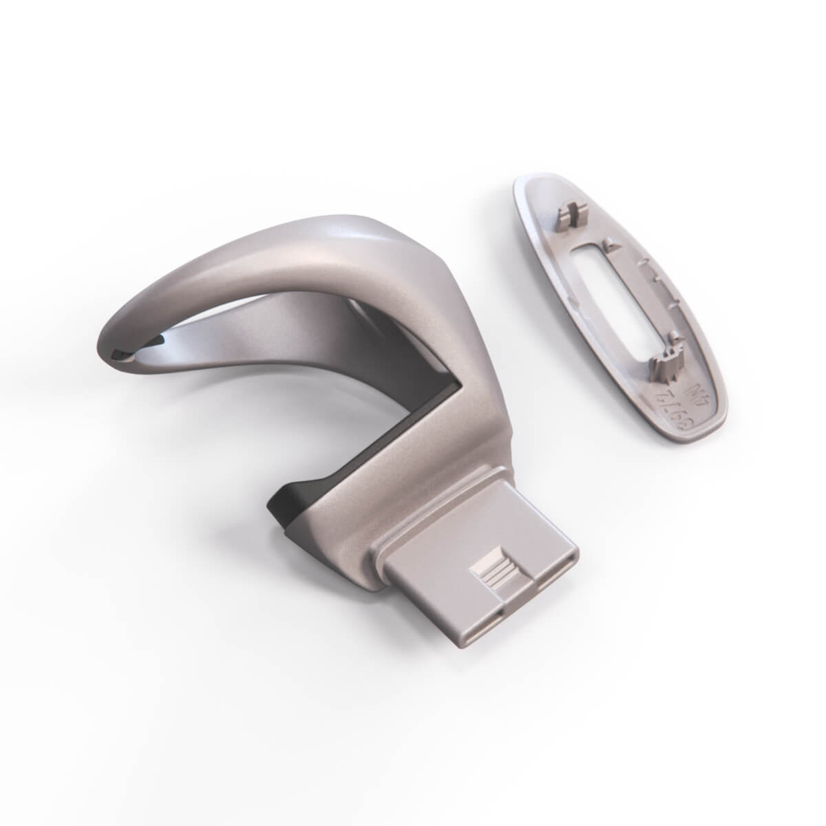 BMW E63 / E64 Centre Console Cupholder LHD or RHD Metallized Silver / Black (51167131147 / 51167131101) — view 2