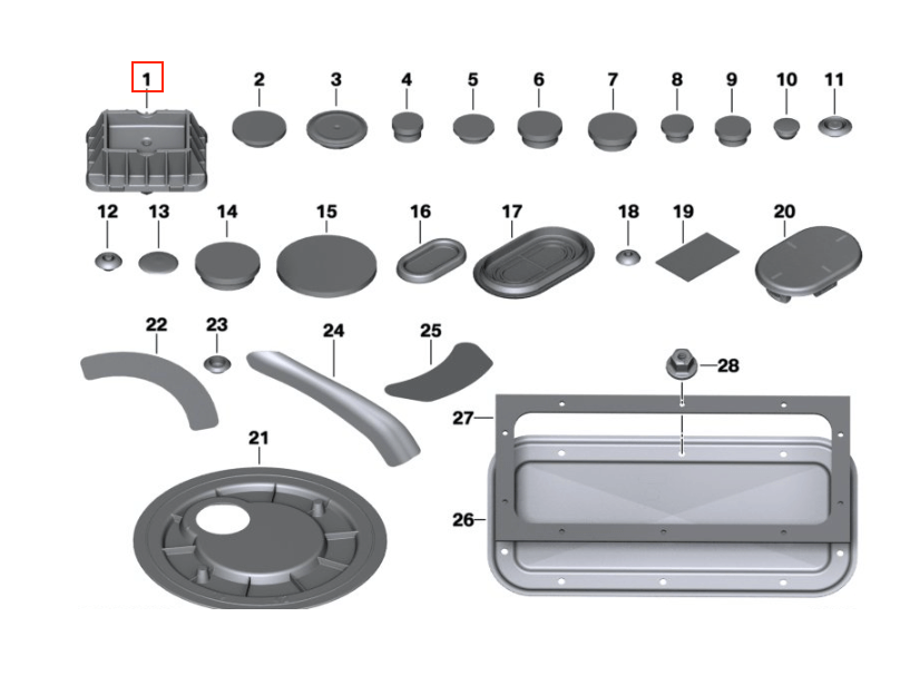 BMW E81 E82 E87 Lifting Jack Pad Set of 4 (51717237195) — view 7