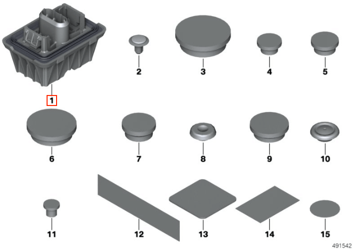 BMW E92 Lifting Jack Pad Set of 4 (51717164761) — view 7