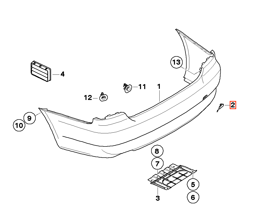 BMW E92 E93 Rear Tow Hook Cover Primed (51127161497) — view 4