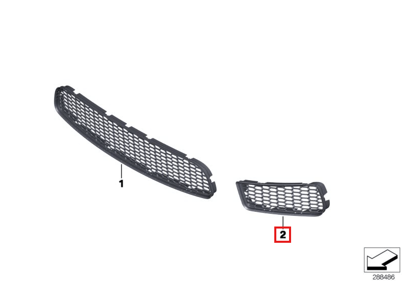 BMW F06 F06N F12 Cabrio Coupe Air Intake Grille Left or Right — view 4