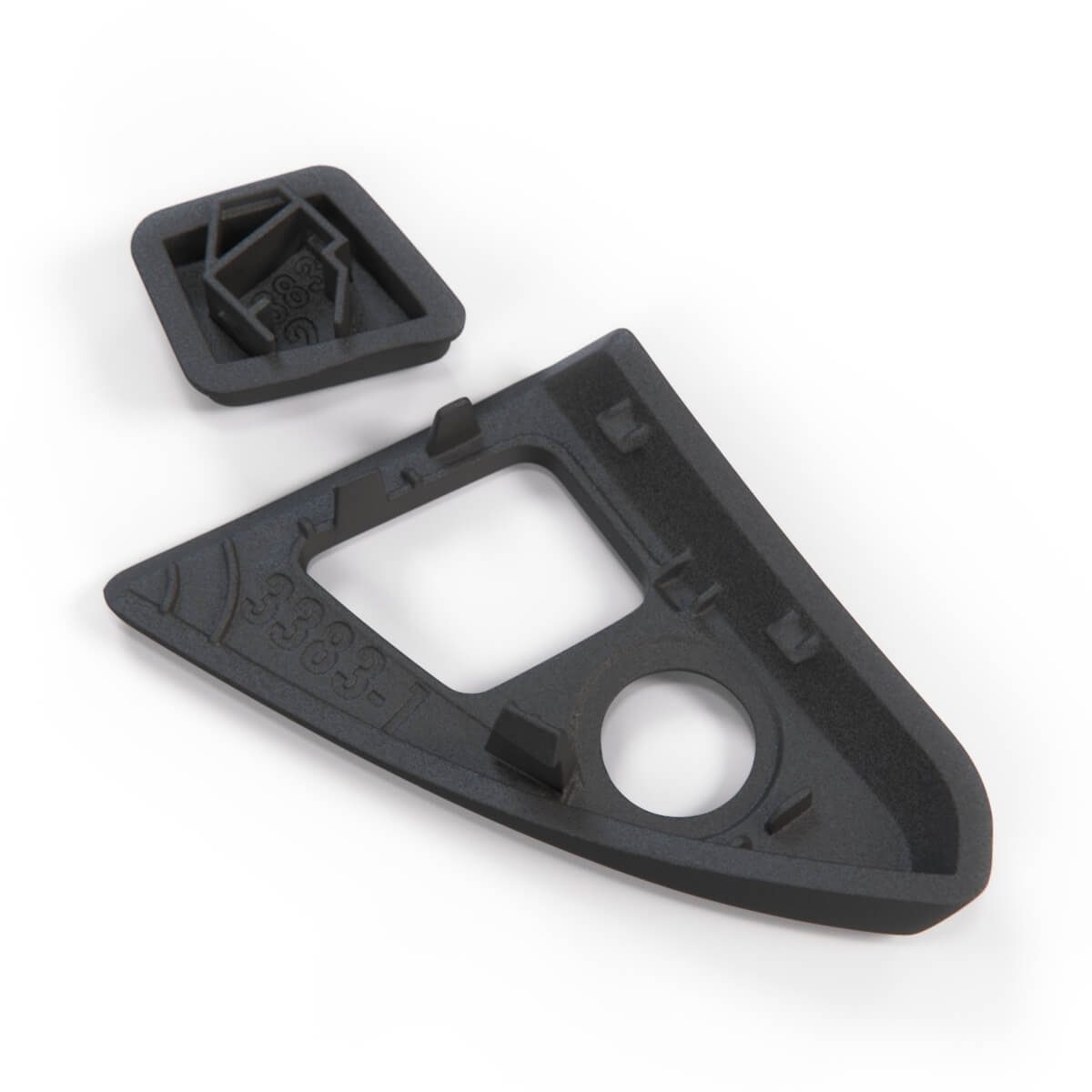 BMW F10 F11 Center Console Closing Cover + Lock Cover Black (51169171552 / 51169206721) — view 4