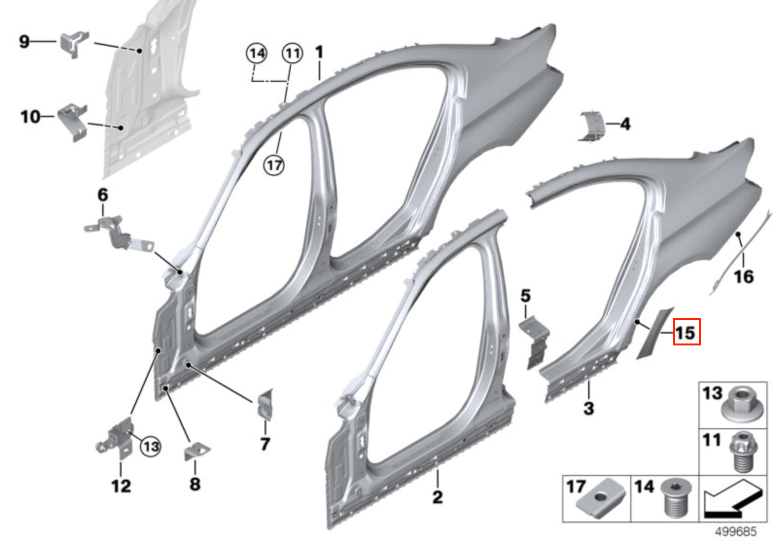 BMW F80 G82 G83 Rear Fender PPF Protective Film – Set of 2 Left or Right — view 4
