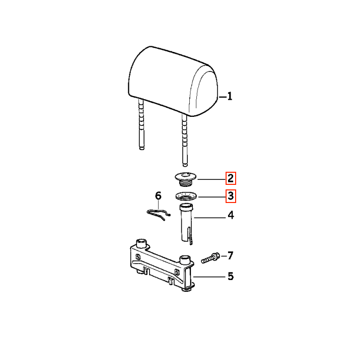 BMW Headrest Stem Cover (52101838969) — view 4