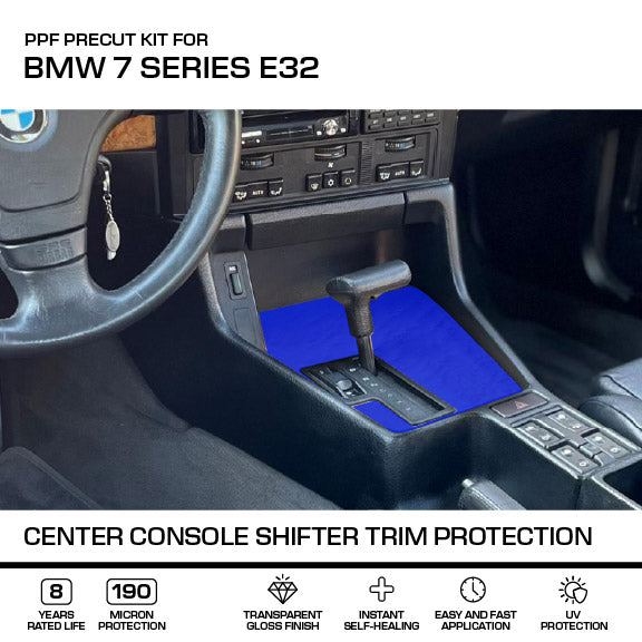 BMW E32 Series 7 Center Console Shifter Trim – 3M Pro Transparent PPF Paint Protection