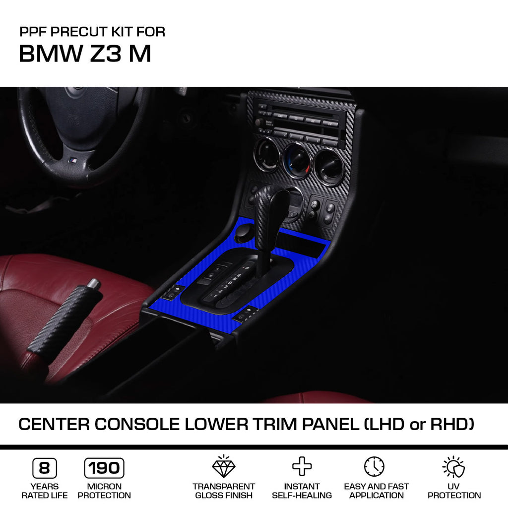 BMW Z3 M Center Console Lower Trim Panel – 3M Pro Transparent PPF Paint Protection Film