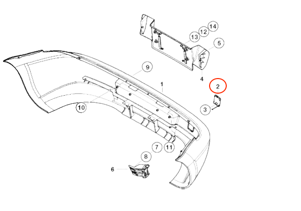 BMW Z3 Rear Bumper Tow Hook Cover (Eye Cap 51128398771) — view 3