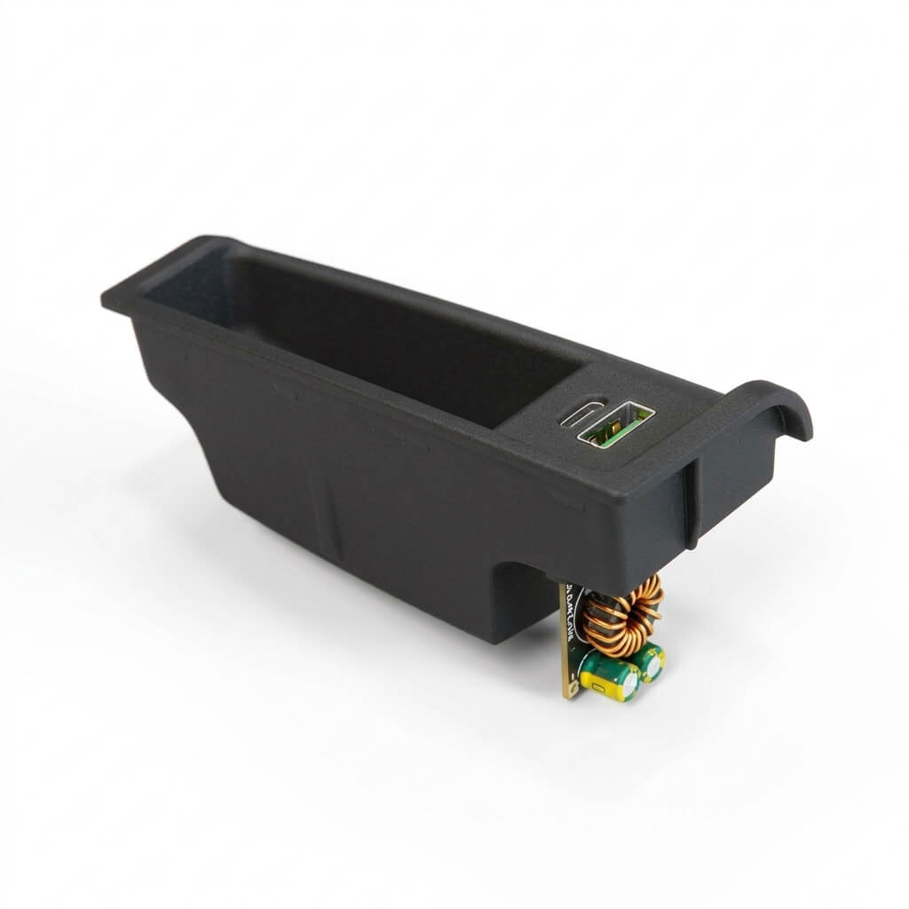 BMW Z4 E85 / E86 Ashtray Insert with USB Charger Black (51167026219) — view 2