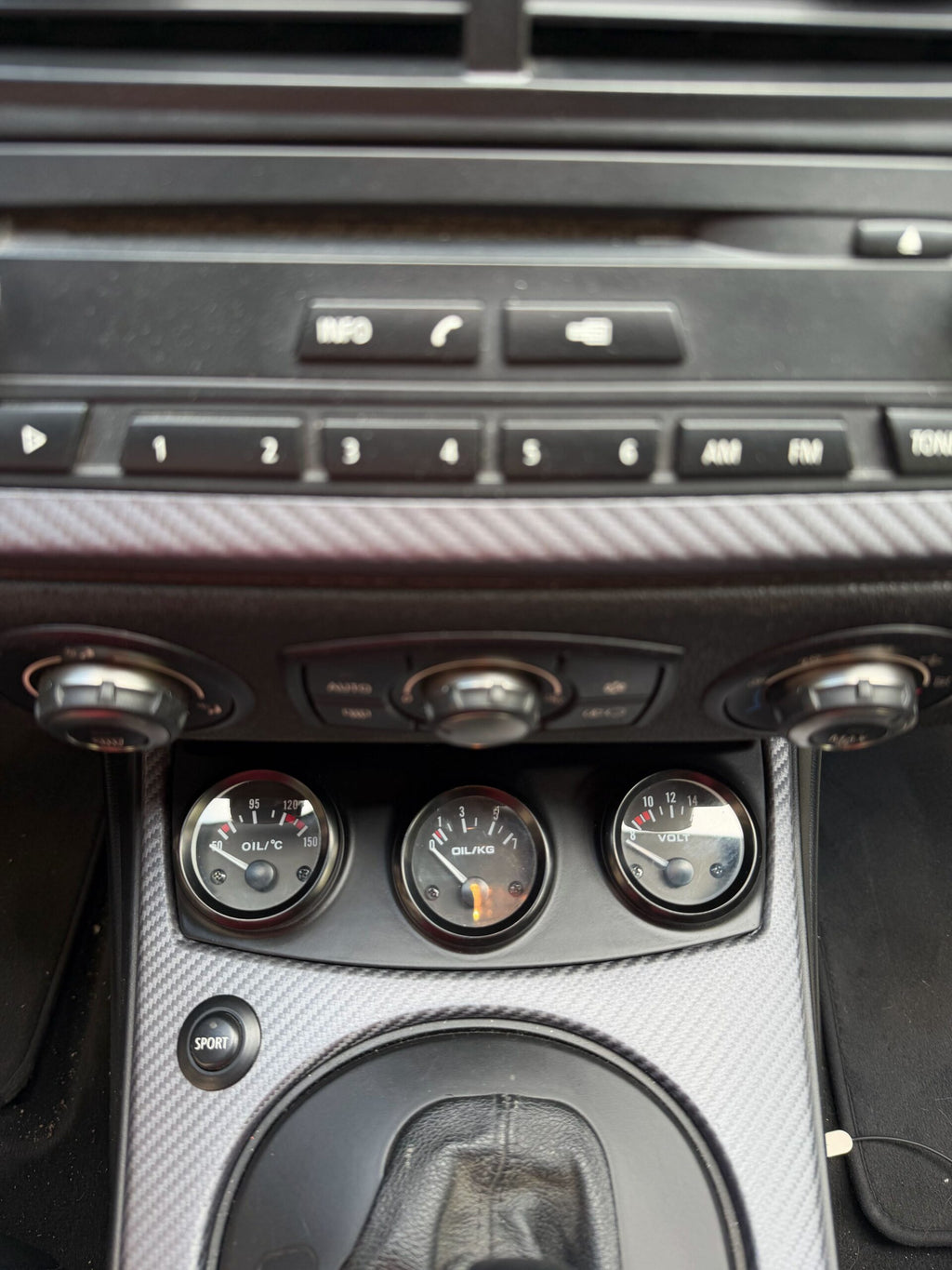 BMW Z4 E85 / E86 Centre Console Ashtray Panel Additional Gauges Setup 3 Versions Black (51167037227) — view 7