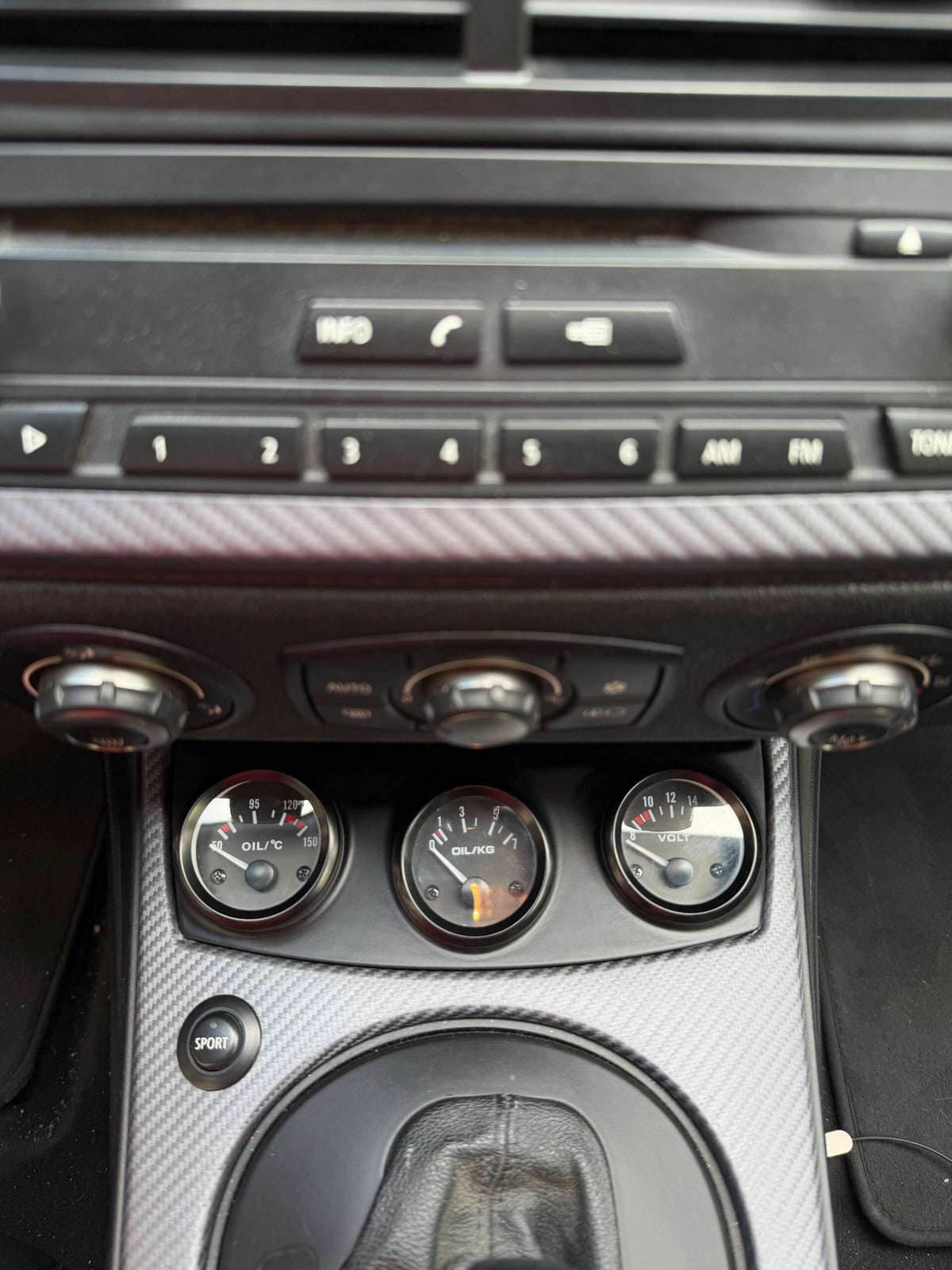 BMW Z4 E85 / E86 Centre Console Ashtray Panel Additional Gauges Setup 3 Versions Black (51167037227) — view 7