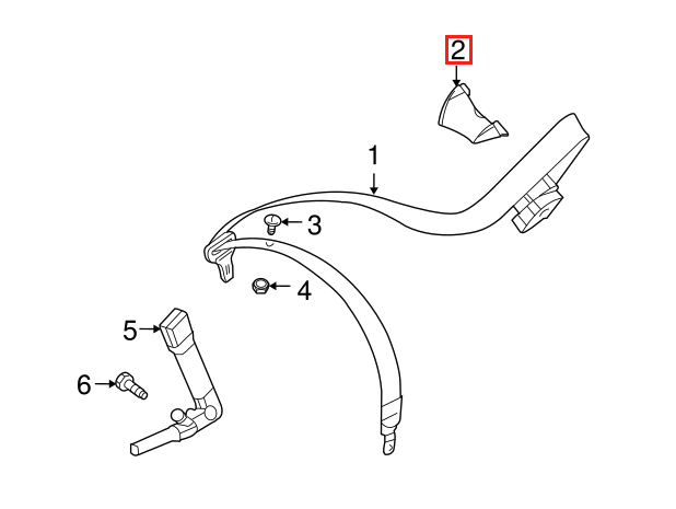 BMW Z4 E85 E86 Seat Belt Guide Bracket Left or Right All Colours (72117054607 / 72117054608) — view 4