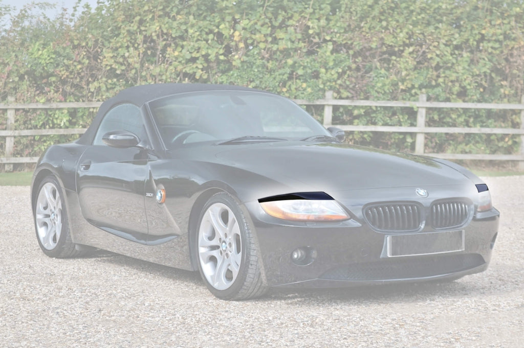 BMW Z4 E85 / E86 Straight Headlight Eyebrow “Bad Look” Trims Black / Primed — view 2