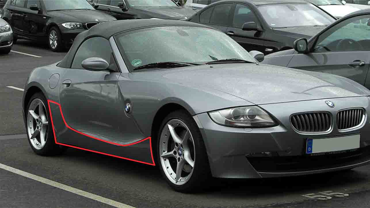 BMW E85 Z4 Rocker Panels – PPF Paint Protection Film Precut – Set of 2 Left or Right — view 3