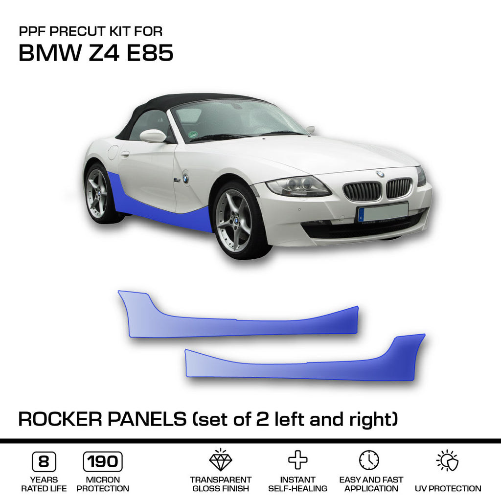 BMW E85 Z4 Rocker Panels – PPF Paint Protection Film Precut – Set of 2 Left or Right — view 2